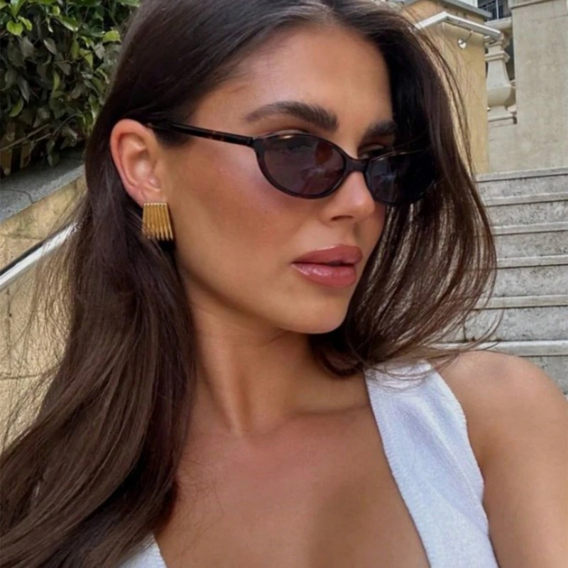 Retro Oval Frame Sunglasses Fa - Sunglasses Cat Eye ulasan dan harga